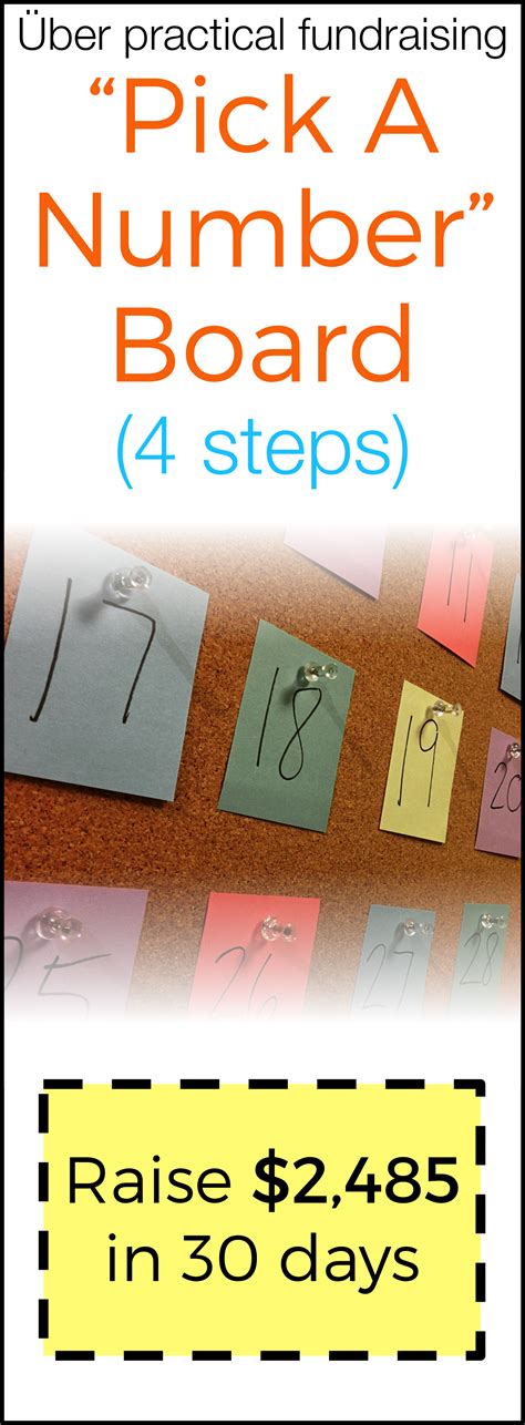 Uber practical fundraising: Make a “Pick a Number” board (4 steps ...