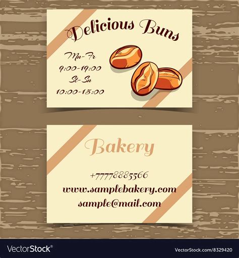 Business Cards for Bakery 的图像结果
