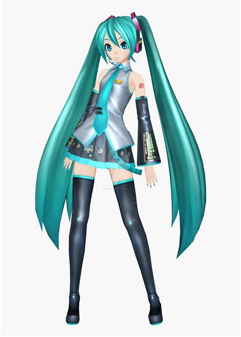 Hatsune Miku 3d Model - Hatsune Miku 3d Png, Transparent Png ...
