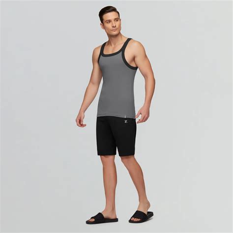 Buy Men’s Pace Square Neck Vest Estate Blue | XYXX Apparels