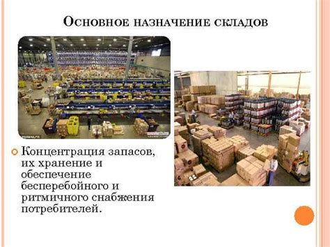 Основные функции и классификация складов История мирового