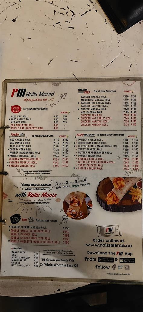 Menu at Gastronut, Reis Magos
