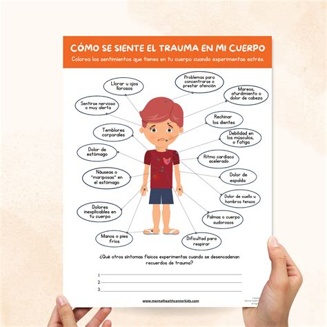 How Trauma Feels In My Body Worksheet (Spanish Version) – Mental Health ...