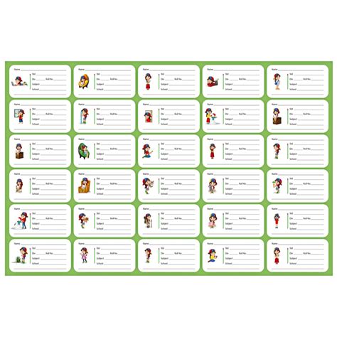 Buy Girl Theme School Notebook Labels | Zbox
