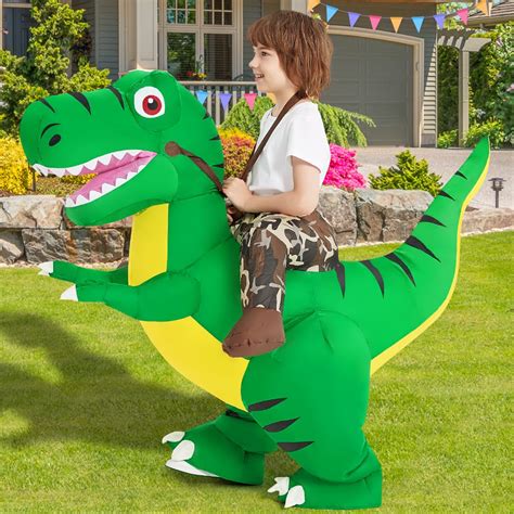 Snapklik.com : Inflatable Dinosaur Costume Kids, Ride On T-rex Blow Up ...