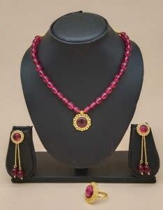 Dado sutho Alloy Gold-plated Pink Jewellery Set Price in India - Buy ...