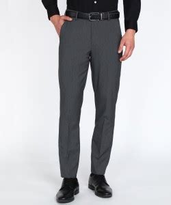 PETER ENGLAND Slim Fit Men Grey Trousers - Buy PETER ENGLAND Slim Fit ...