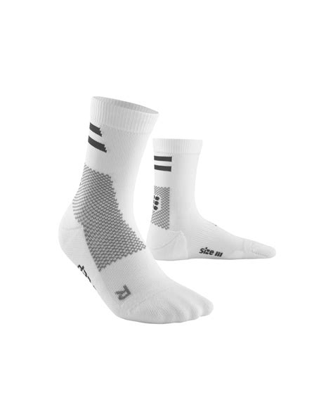 CEP Compression Training Mid Cut Men's Compression Socks (White ...