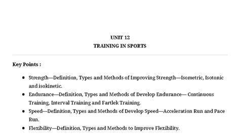 Training Methods in Sports: Strength, Speed, Endurance & Flexibility ...