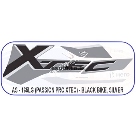 Graphics Sticker Set for Hero Passion Pro | XTEC | Black Vehicle | Sil