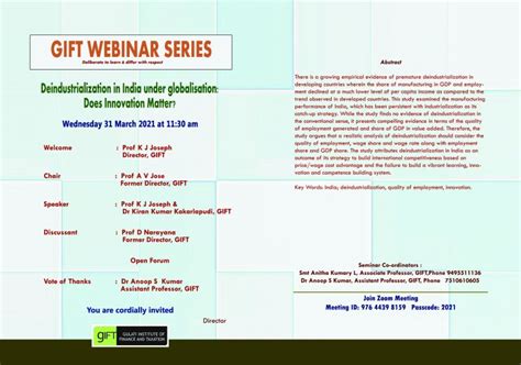 31.03.2021: Webinar on Deindustrialization in India Under Globalisation ...
