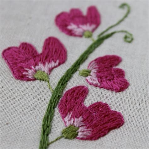 Sweet Pea Embroidery Kit — Embellished Elephant