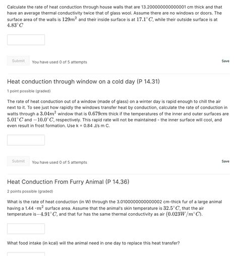 Solved Calculate the rate of heat conduction through house | Chegg.com