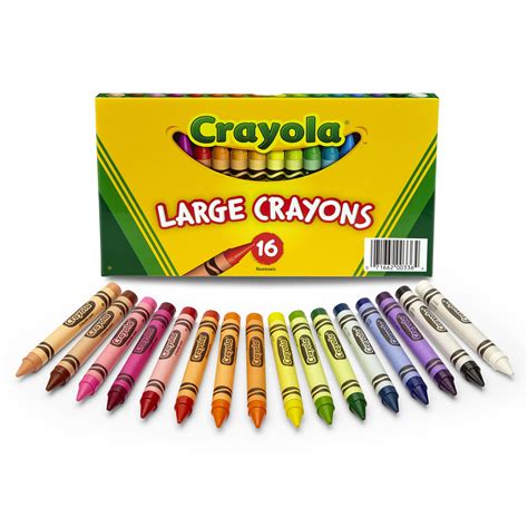 Crayola Crayons, Large Size, 16 Colors Per Box, Set Of 6 Boxes ...