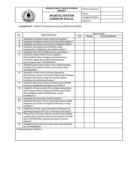 Image result for Audit Form Examples