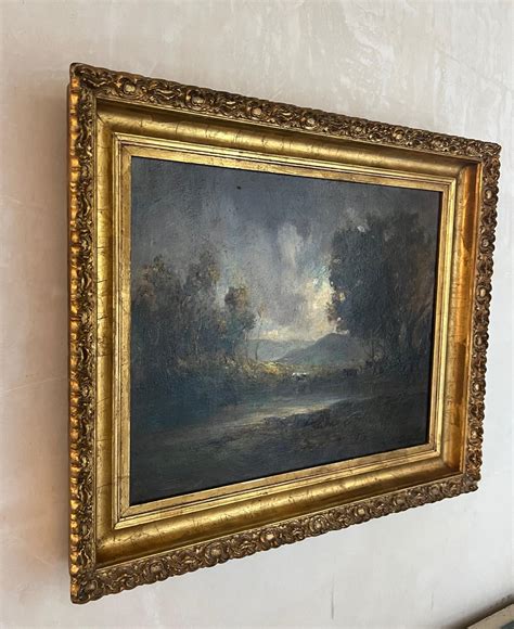 Antique Landscape Oil Painting by James Martin Griffin For Sale at 1stDibs