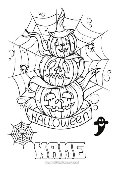 Coloring page No.9 - Pumpkin Halloween