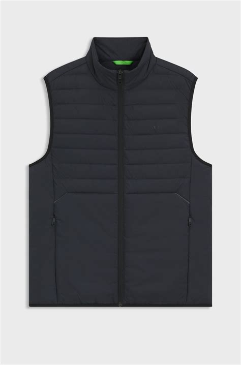 BOSS - Water-repellent gilet with decorative reflective accents - Dark Blue