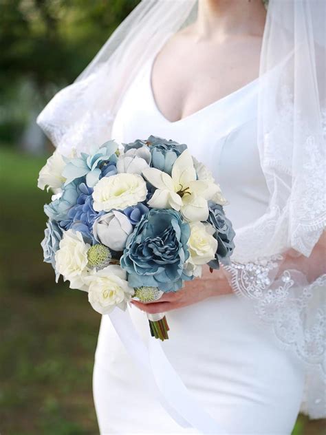 Dusty Blue Wedding Flowers Styled Social Los Angeles: Indoor