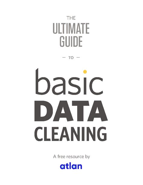 Data Cleaning guide - DATA CLEANING A free resource by THE ULTIMATE ...
