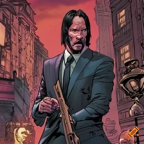 John wick comic book on Craiyon