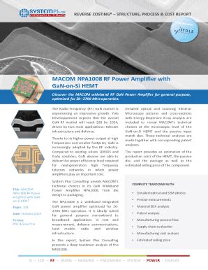 Fillable Online MACOM NPA1008 RF Power Amplifier with GaN-on-Si HEMT ...