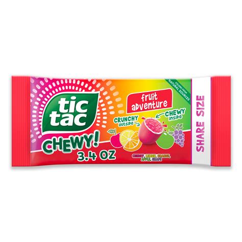 TIC TAC CHEWY! Fruit Adventure Candy, Fruit Candy, 3.4 oz (Packaging ...