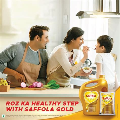 Buy Saffola Gold Refined Oil|Blend of Rice Bran Oil & Sunflower Oil ...