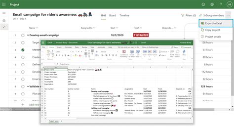 Image result for How to Export MS Project as Excel