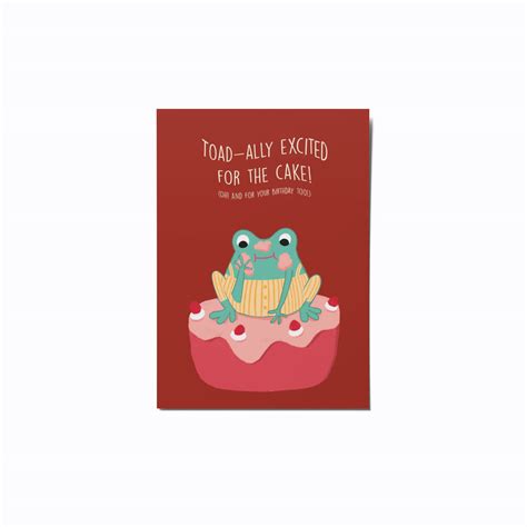 Toadly- Excited : Greeting Card – Factor Notes
