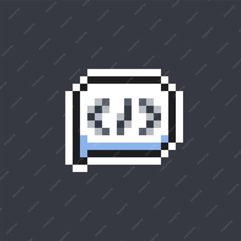 Coding chat in pixel art style | Premium Vector
