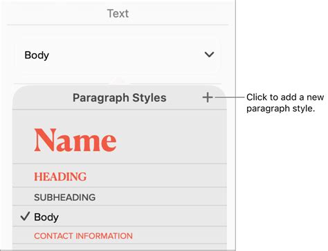 Create, rename or delete a paragraph style in Pages on Mac - Apple ...