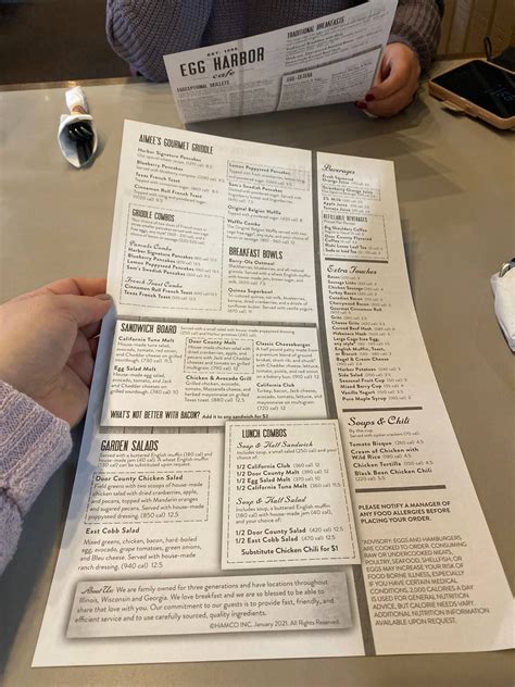 Menu at Egg Harbor Cafe, Wheaton