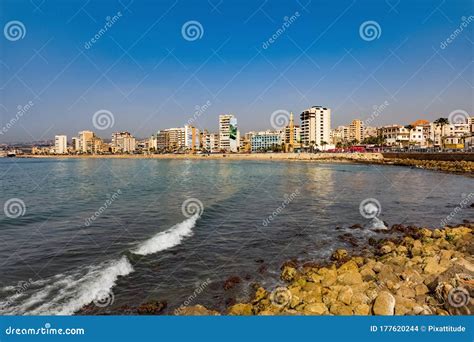 Sidon Saida Skyline Cityscape Waterfront South Lebanon Stock Photo ...