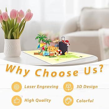 Womens Hoodies 3D Pop-Up Vacation Card - Beach Scene With Envelope ...