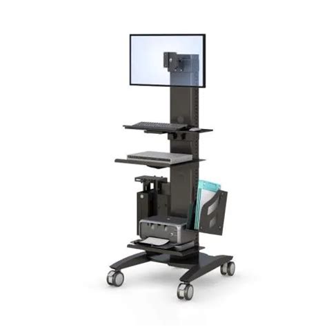 Ergonomic Computer Display Stand on Wheels Control And Command