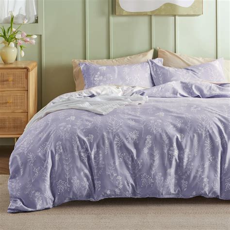 Amazon.com: Bedsure Twin/Twin XL Duvet Cover - Reversible Purple Duvet ...