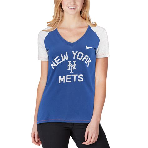 New York Mets Women's Royal V Fan T-Shirt