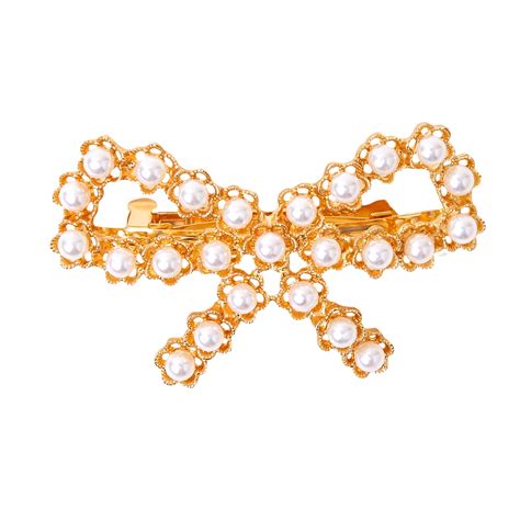 Buy Pearly Bow Hair Barrette Online - Accessorize India