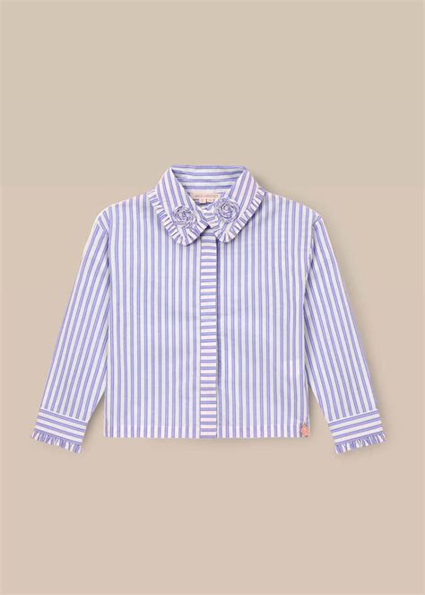 Angel & Rocket Girls Cotton Blue Striped Tops