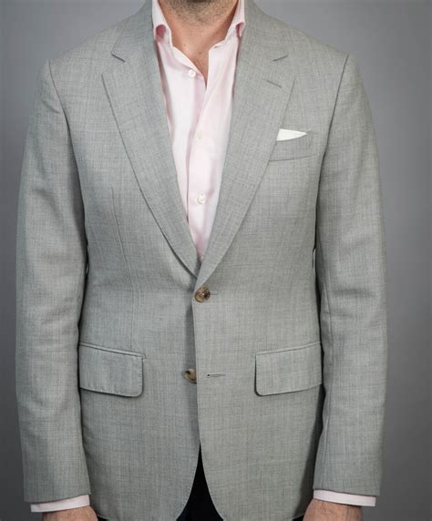 Light Gray Sport Coat with Pink Shirt and Navy Pants | He Spoke Style