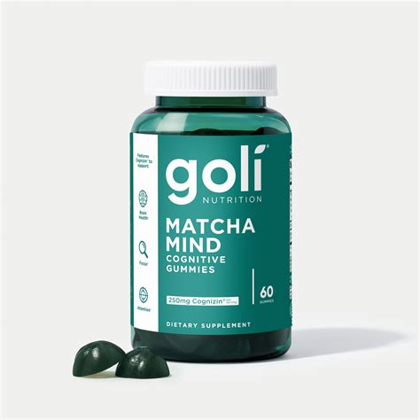 Goli® Matcha Mind Cognitive Gummies