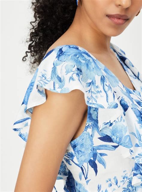 Buy Women Printed Flutter Sleeve A-line Dress Online at just Rs. 1399.0 ...