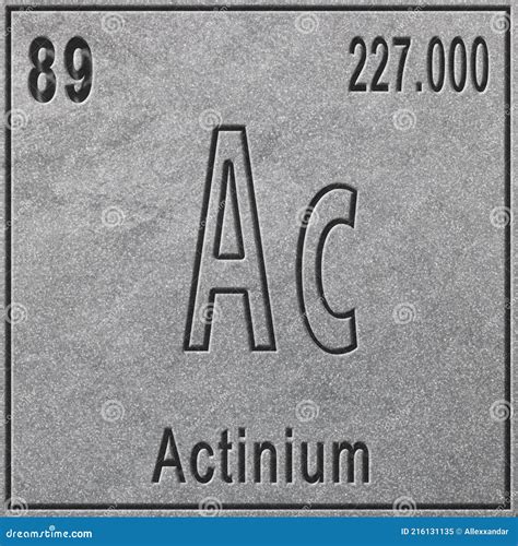 Actinium Chemical Element Of Mendeleev Periodic Table On Pink Background. Vector Illustration ...