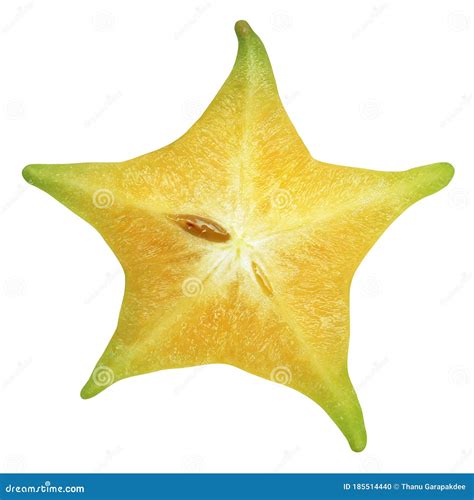 Star Fruit or Carambola Sliced in Crosswise. Stock Photo - Image of ...