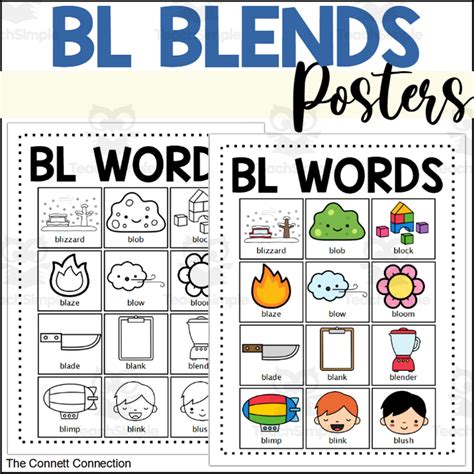 BL Beginning Blends Posters by Teach Simple