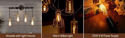 Buy Mufasa 4-Watts e27 Screw Base 14cm LED Edison Vintage Antique Glass ...