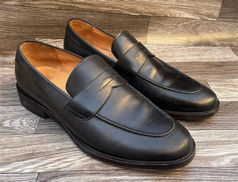 Warfield & Grand Men's Black Penny Loafers Shoes Leat… - Gem