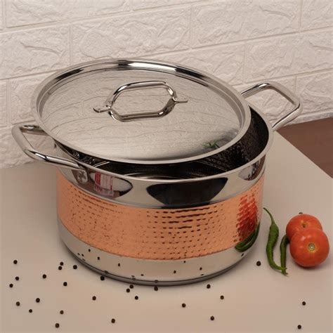 Buy Rustic Induction Safe Cooking Pot With Lid - 3300 ML / 9 Inches ...