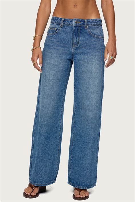 Ery Mid Rise Baggy Jeans – edikted